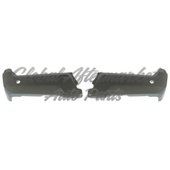 BUMPER FACE BAR RR LH/RH (SET) BLACK STEEL W/ SENSOR HOLES