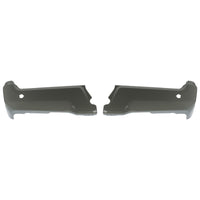BUMPER FACE BAR RR LH/RH (SET) BLACK STEEL W/ SENSOR HOLES