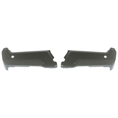 BUMPER FACE BAR RR LH/RH (SET) BLACK STEEL W/ SENSOR HOLES