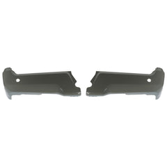 BUMPER FACE BAR RR LH/RH (SET) BLACK STEEL W/ SENSOR HOLES