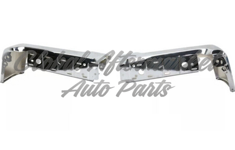 BUMPER FACE BAR RR LH/RH (SET) CHROME STEEL W/O SENSOR HOLES
