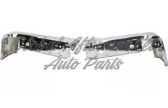 BUMPER FACE BAR RR LH/RH (SET) CHROME STEEL W/O SENSOR HOLES