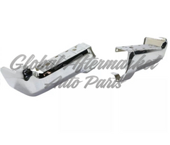 BUMPER FACE BAR RR LH/RH (SET) CHROME STEEL W/O SENSOR HOLES