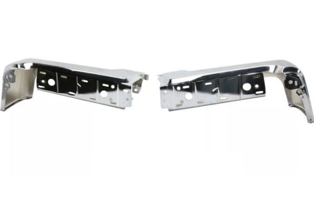 BUMPER FACE BAR RR LH/RH (SET) CHROME STEEL W/O SENSOR HOLES