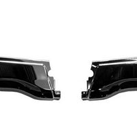 BUMPER FACE BAR RR CHROME STEEL W/O SENSOR W/2PC LH RH SET