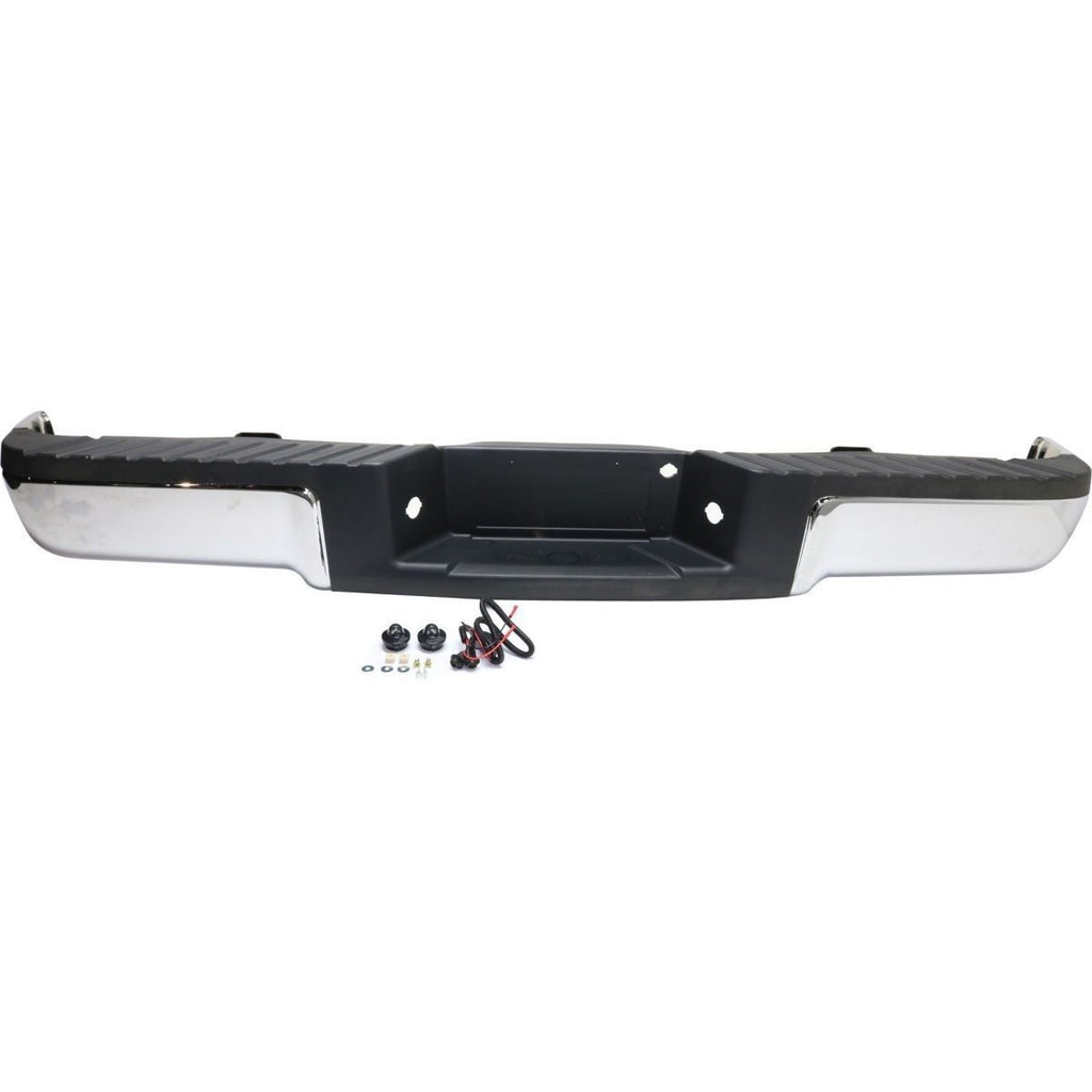 BUMPER RR ASSY CHROME W/O TOW/SENSOR