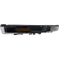 BUMPER RR ASSY CHROME W/BLACK PAD W/O TOW/SENSOR