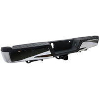 BUMPER RR ASSY CHROME W/BLACK PAD W/BASE TOW HITCH W/O SENSOR