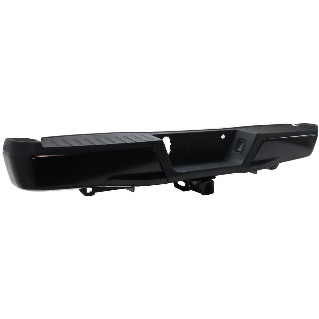 BUMPER RR ASSY BLACK W/BLACK PAD W/BASE TOW HITCH W/O SENSOR