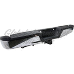 BUMPER RR ASSY CHROME W/BLACK PAD W/MAX TOW HITCH W/O SENSOR — photo 2