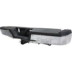 BUMPER RR ASSY CHROME W/BLACK PAD W/MAX TOW HITCH W/O SENSOR — photo 3