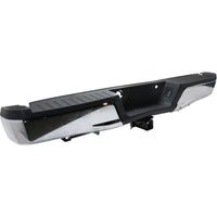 BUMPER RR ASSY CHROME W/BLACK PAD W/MAX TOW HITCH W/O SENSOR
