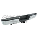 BUMPER RR ASSY CHROME W/BLACK PAD W/BASE TOW HITCH/SENSOR — photo 2