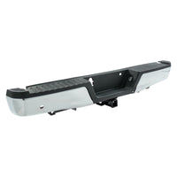 BUMPER RR ASSY CHROME W/BLACK PAD W/BASE TOW HITCH/SENSOR