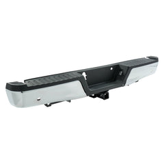 BUMPER RR ASSY CHROME W/BLACK PAD W/BASE TOW HITCH/SENSOR