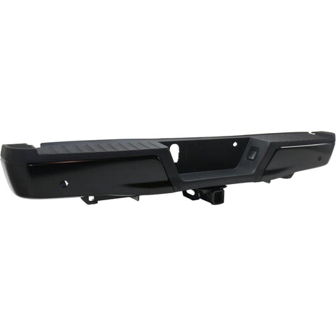 BUMPER RR ASSY BLACK W/BLACK PAD W/BASE TOW HITCH/SENSOR