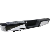 BUMPER RR ASSY CHROME W/BLACK PAD W/SENSOR/MAX TOW HITCH