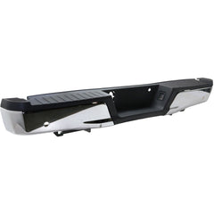 BUMPER RR ASSY CHROME W/BLACK PAD W/SENSOR/MAX TOW HITCH