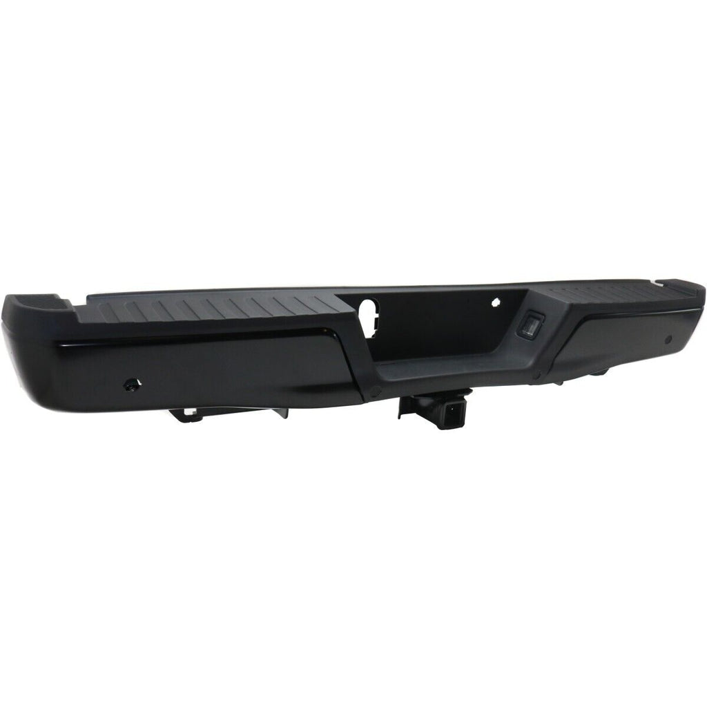 BUMPER RR ASSY BLACK W/BLACK PAD W/SENSOR/MAX TOW HITCH