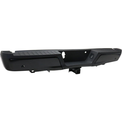 BUMPER RR ASSY BLACK W/BLACK PAD W/SENSOR/MAX TOW HITCH
