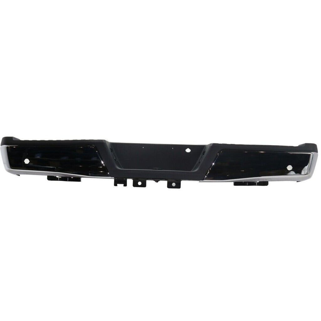 BUMPER RR ASSY CHROME W/BLACK PAD W/SENSOR W/TOW