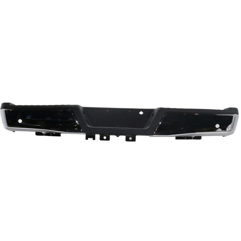 BUMPER RR ASSY CHROME W/BLACK PAD W/SENSOR W/TOW
