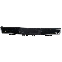 BUMPER RR ASSY CHROME W/BLACK PAD W/SENSOR W/TOW