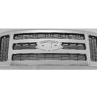 GRILLE MATTE-DK GRAY W/CHROME FRAME XLT/LARIAT MODEL