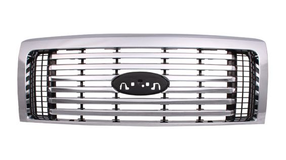 GRILLE CHROME FRAME 6 CHROME BARS BILLET STYLE