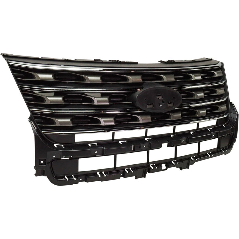 GRILLE DARK GRAY W/CHROME BASE/LTD/XLT MODEL
