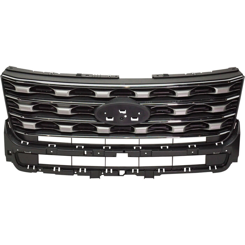 GRILLE FOUNDRY GRAY W/CHROME BASE/LTD/XLT MODEL