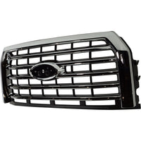 GRILLE CHROME 5 BAR STYLE W/O CAMERA