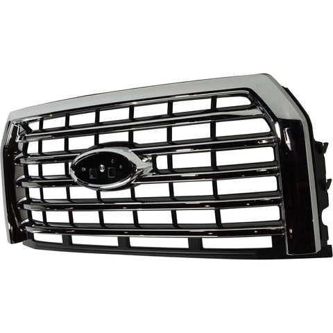 GRILLE CHROME 5 BAR STYLE W/O CAMERA