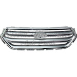 GRILLE PTD SILVER W/CHROME SURROUND FOR MODELS W/O SPORT — photo 1