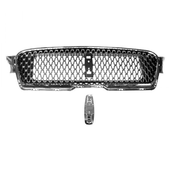 GRILLE SILVER GRAY/PTM W/SATIN FRAME/ EMBLEM MOUNT