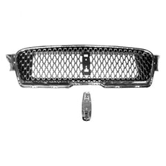 GRILLE SILVER GRAY/PTM W/SATIN FRAME/ EMBLEM MOUNT
