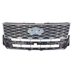 GRILLE MATTE BLACK W/CHROME MOULDING PLATINUM MODEL