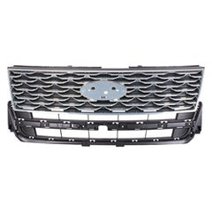 GRILLE MATTE BLACK W/CHROME MOULDING PLATINUM MODEL