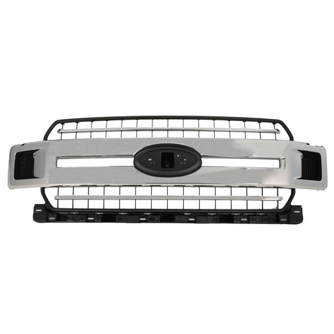 GRILLE FR CHROME ACCENT BARS W/BLACK GRID