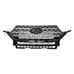 GRILLE FR PTD SILVER W/CHROME MOLDING — photo 1