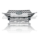 GRILLE FR PTD SILVER W/CHROME MOLDING — photo 2
