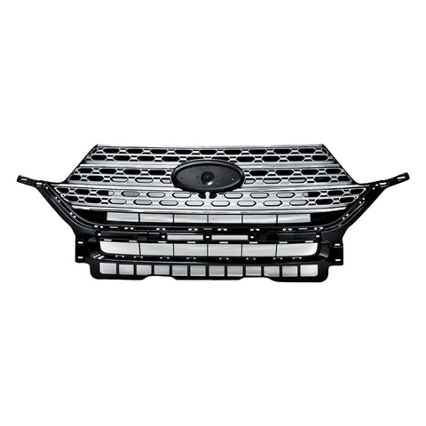 GRILLE FR PTD SILVER W/CHROME MOLDING