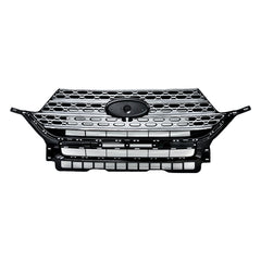 GRILLE FR PTD SILVER W/CHROME MOLDING