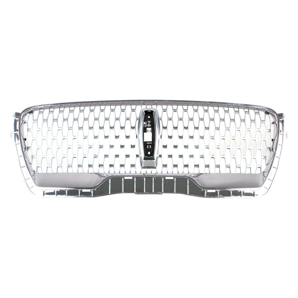 GRILLE FR SATIN MESH ELONGATED VERTICAL PATTERN W/CHROME OUTER MOLDING W/O CAMERA