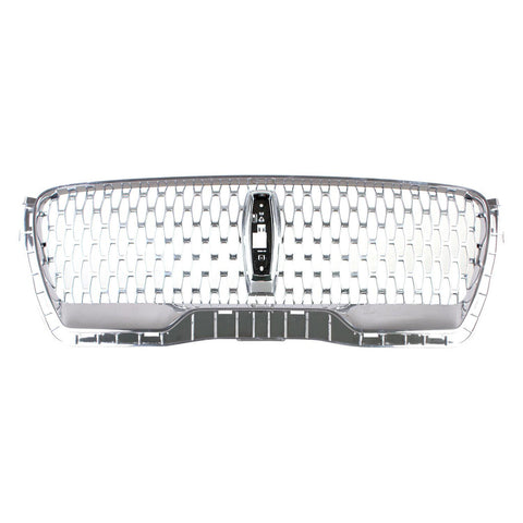 GRILLE FR SATIN MESH ELONGATED VERTICAL PATTERN W/CHROME OUTER MOLDING W/O CAMERA