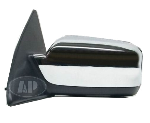DOOR MIRROR LH POWER HTD CHROME W/PUDDLE LAMP W/O BLIND SPOT