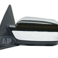DOOR MIRROR LH POWER HTD CHROME W/PUDDLE LAMP W/O BLIND SPOT