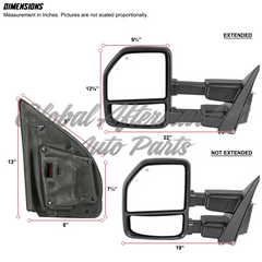 DOOR MIRROR LH MANUAL TOW W/TEXTURED CAP