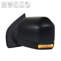 DOOR MIRROR LH POWER TEXTURED HTD W/SIGNAL/PUDDLE LAMP/SPOT LAMP