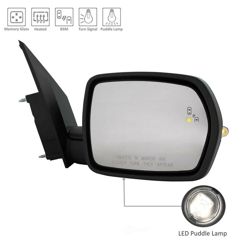 DOOR MIRROR RH POWER PTM HTD W/BLIND SPOT/MEMORY/PUDDLE LAMP/SIGNAL
